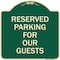 Signmission Reserved Parking for Guests Heavy-Gauge Aluminum Architectural Sign, 18" x 18", G-1818-23099 A-DES-G-1818-23099 - alternate 1